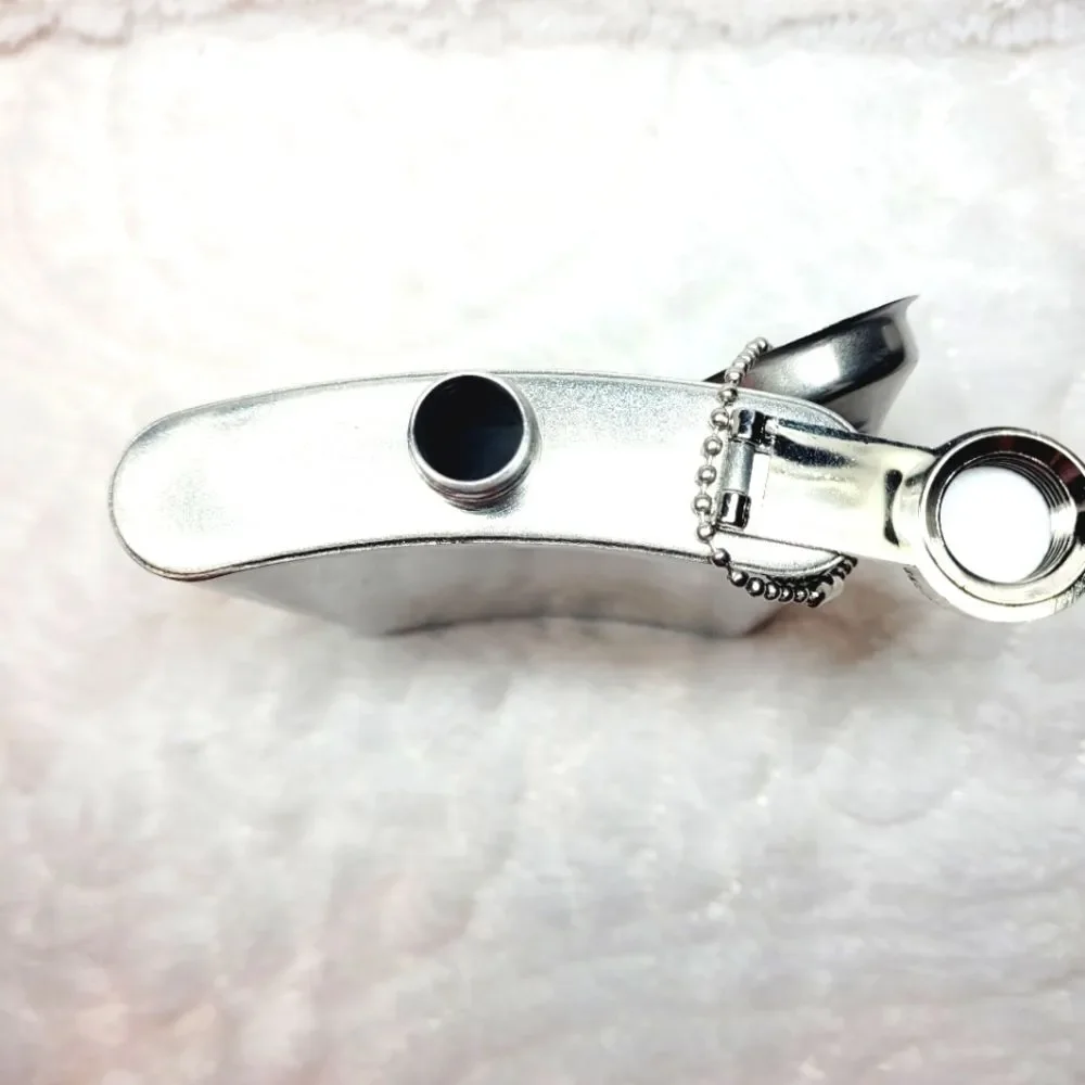 Have Yourself A Merry Little Cocktail SS Flask Screw Top Funnel 7 Ounce OOS